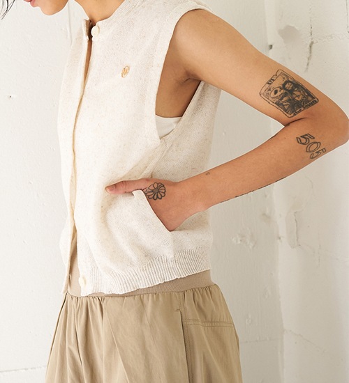 YENN ������ ��ͥ󥷥����٥��� LINEN SHEER VEST