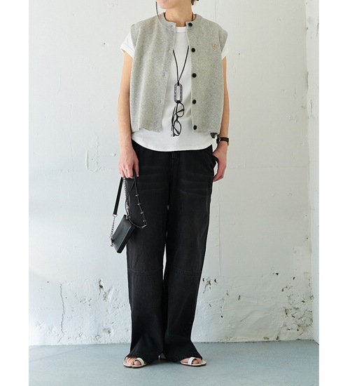 YENN ������ ��ͥ󥷥����٥��� LINEN SHEER VEST