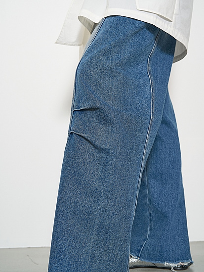 20％OFF》【YENN/イエン】ニータックデニムパンツ/KNEE TUCK DENIM PT