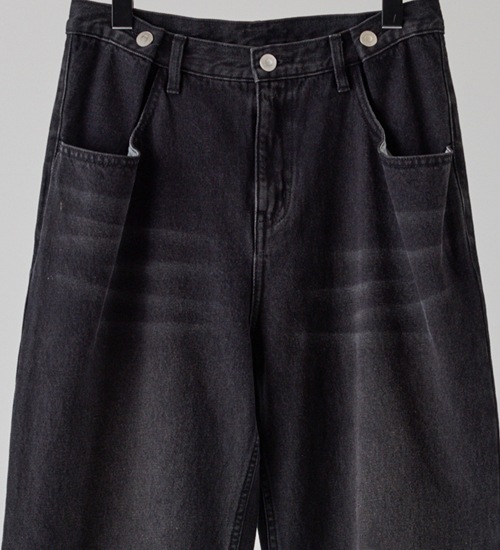 YENN ������ ���å��٥�ȥǥ˥�ѥ�� TUCK BELT DENIM PT