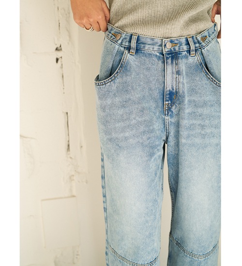 YENN ������ ���å��٥�ȥǥ˥�ѥ�� TUCK BELT DENIM PT