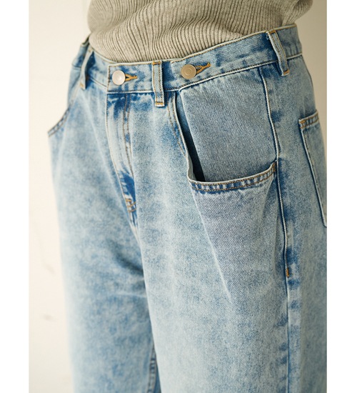YENN ������ ���å��٥�ȥǥ˥�ѥ�� TUCK BELT DENIM PT