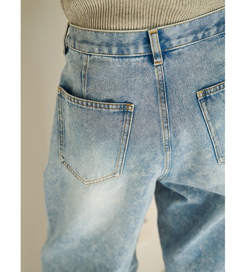 YENN ������ ���å��٥�ȥǥ˥�ѥ�� TUCK BELT DENIM PT