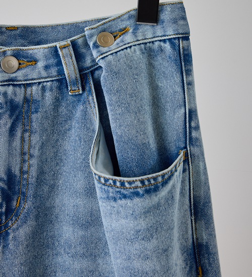 YENN ������ ���å��٥�ȥǥ˥�ѥ�� TUCK BELT DENIM PT