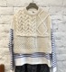 ��30��OFF�ա�kha:ki/�������ۥϥ�ɥ˥åȥ����֥�٥���/HAND KNIT CABLE VEST�ڥ���󥻥����ʸ��Բġ�