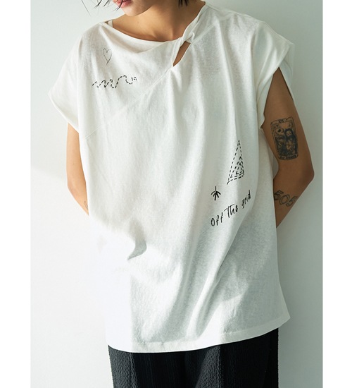 YENN ������ �ĥ����ȥץ���T����� TWIST PRINT TEE