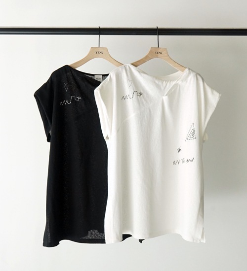 YENN ������ �ĥ����ȥץ���T����� TWIST PRINT TEE