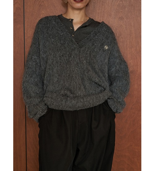 ��20��OFF�ա�YENN/������ۥ���ѥ��ߥå�������˥å��ץ륪���С�/ALPACA MIX TUNIC PO(Y254-91123)�ڥ���󥻥����ʸ��Բġ�