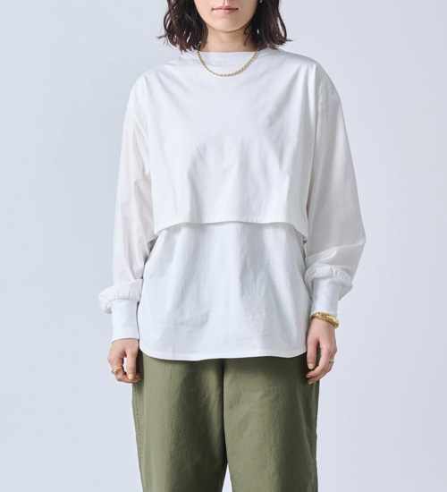 ��20��OFF�ա�kha:ki/�������ۥ쥤�䡼�ɥȥå�/LAYRED TOP�ڥ���󥻥����ʸ��Բġ�