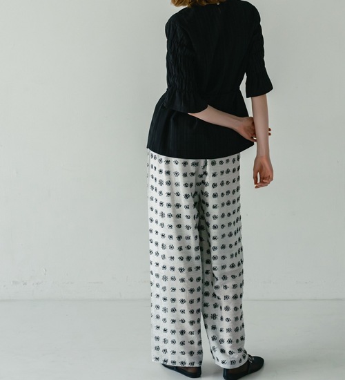 ��20��OFF��WHYTO. �ۥ磻�� ���㥬���ɥ磻�ɥѥ�� jacquard wide pants�ڥ���󥻥����ʸ��Բġ�