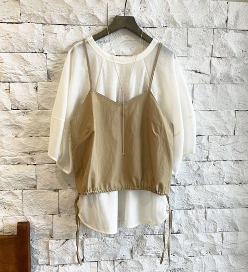 CHIGNON/シニヨン】バルーンスリーブカットブラウス(8753-373KK