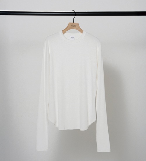 YENN ������ ���åȥ��֥���T COTTON RIB LONG TEE
