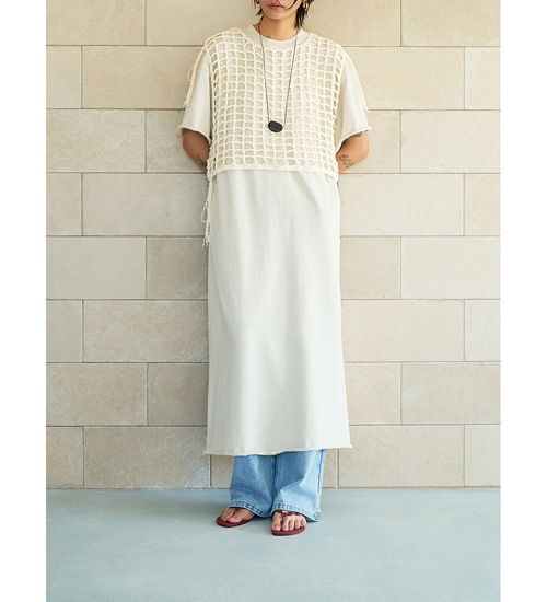 ��20��OFF��YENN ������ ��ͥ󥿥å�T�ɥ쥹 LINEN TOUCH T DRESS�ڥ���󥻥����ʸ��Բġ�