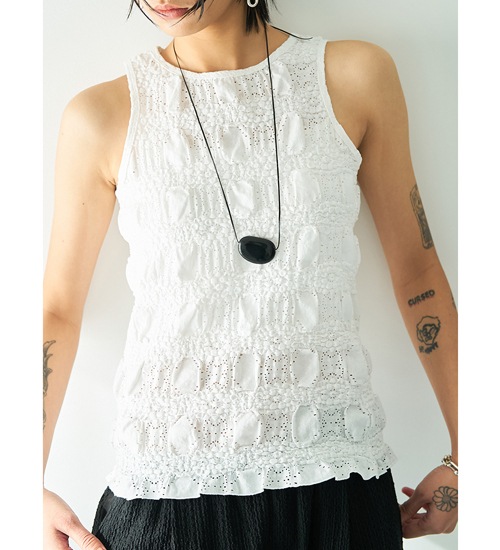 ��20��OFF��YENN ������ �����󥯥졼�����󥯥ȥå� SHRUNK LACE TANKTOP�ڥ���󥻥����ʸ��Բġ�