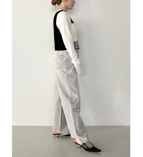 ��YENN/������ۥϥ��饤�����å��磻�ɥѥ��/HIGH RISE TUCK WIDE PANTS(Y252-31067)