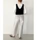 ��YENN/������ۥϥ��饤�����å��磻�ɥѥ��/HIGH RISE TUCK WIDE PANTS(Y252-31067)