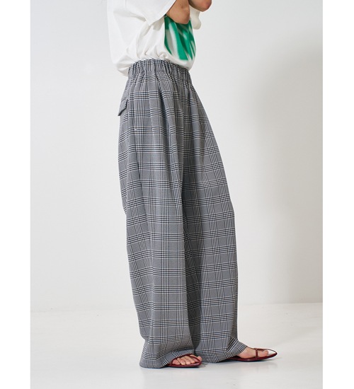 ��YENN/������ۥץ쥤�ɥ��å����������ѥ��/PLAID TUCK EASY PT(Y261-31008)