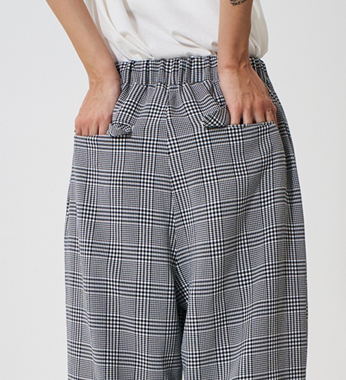 ��YENN/������ۥץ쥤�ɥ��å����������ѥ��/PLAID TUCK EASY PT(Y261-31008)