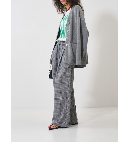 ��YENN/������ۥץ쥤�ɥ��å����������ѥ��/PLAID TUCK EASY PT(Y261-31008)