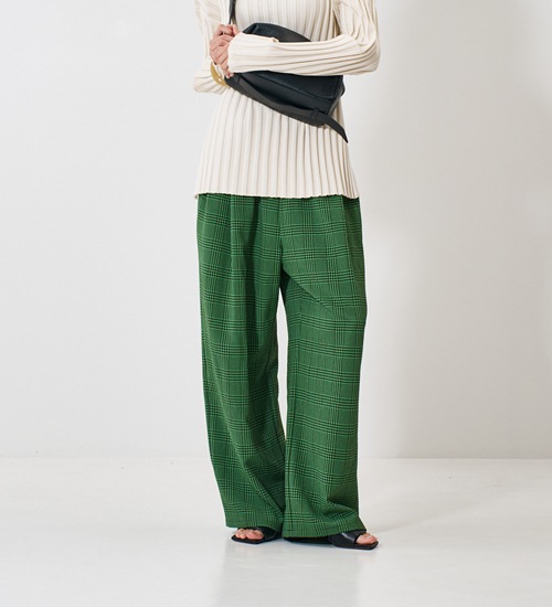 ��YENN/������ۥץ쥤�ɥ��å����������ѥ��/PLAID TUCK EASY PT(Y261-31008)