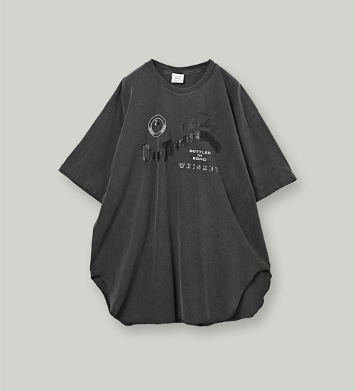 ��kha:ki/�������ۥإ�饦���TEE-�����������ե꡼��-/HEM ROUND TEE Whisky Freak