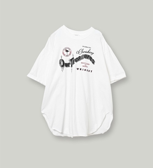 ��kha:ki/�������ۥإ�饦���TEE-�����������ե꡼��-/HEM ROUND TEE Whisky Freak