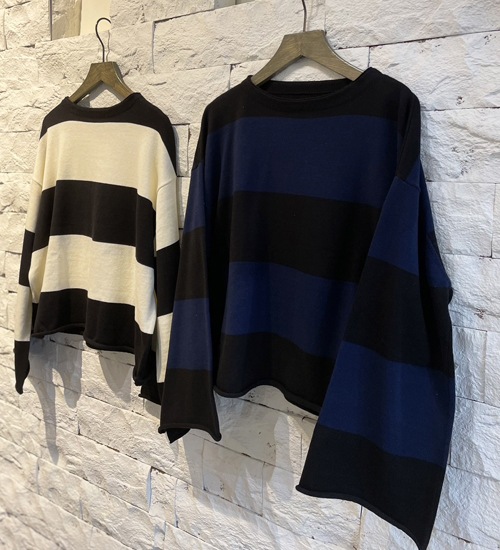 ��20��OFF�ա�LABORATORY/��ܥ쥤�ȥ꡼�ۥ磻�ɥܡ������˥åȥץ륪���С�/WIDE BORDER KNIT PULL OVER�ڥ���󥻥����ʸ��Բġ�