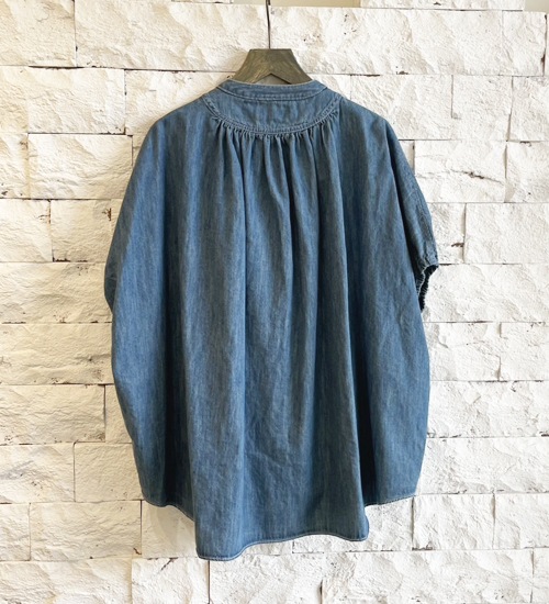 ��MANON/�ޥΥ�ۥ��������� �ǥ˥� ���ߥ��륷���/SQUARE DENIM AMICAL SHT