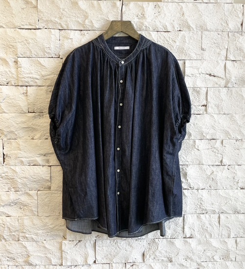 ��MANON/�ޥΥ�ۥ��������� �ǥ˥� ���ߥ��륷���/SQUARE DENIM AMICAL SHT