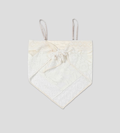 ��WHYTO./�ۥ磻�ȡۥ졼������ӥ͡�����󥭥�ߥ�����/lace combination camisole