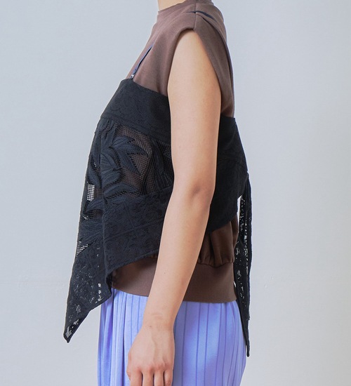 ��WHYTO./�ۥ磻�ȡۥ졼������ӥ͡�����󥭥�ߥ�����/lace combination camisole