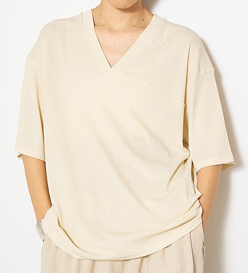 【YENN】25SS Y252-82034 2WAY V-NECK TOPS五分袖カットソー YENN】25SS Y252-82034 2WAY V-NECK TOPS五分袖カットソー 【公式通販】