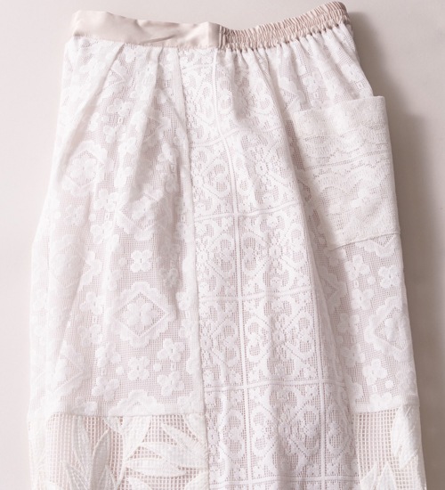 ��WHYTO./�ۥ磻�ȡۥ졼������ӥ͡������ѥ��/lace combination pants