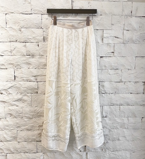 ��WHYTO./�ۥ磻�ȡۥ졼������ӥ͡������ѥ��/lace combination pants