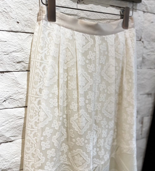��WHYTO./�ۥ磻�ȡۥ졼������ӥ͡������ѥ��/lace combination pants