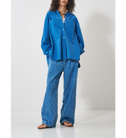 ��YENN/������ۥԥ����ȥ����å��奷���/PIGMENT WASHED SHIRT(Y261-12007)