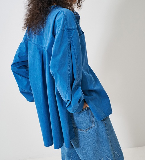 ��YENN/������ۥԥ����ȥ����å��奷���/PIGMENT WASHED SHIRT(Y261-12007)