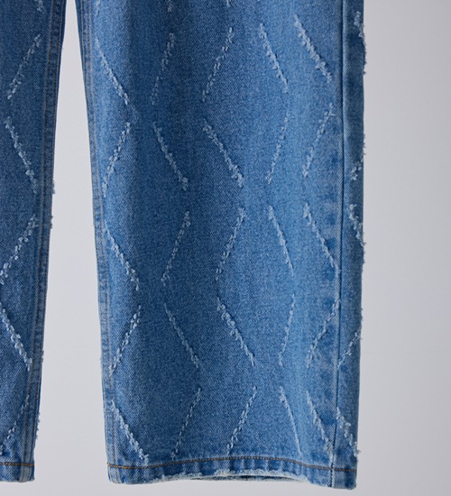 ��YENN/������ۥ졼�������åȥ磻�ɥǥ˥�/LASER CUT WIDE DENIM(Y261-31001)