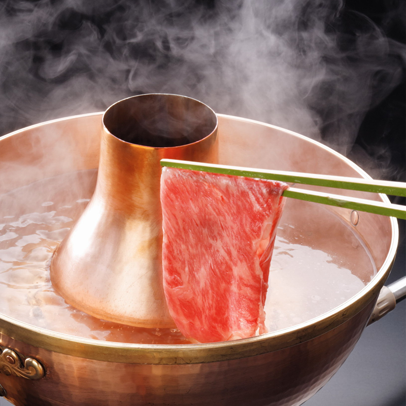 [送料無料]《人形町今半》黒毛和牛しゃぶしゃぶ用(肩・もも)420ｇ しゃぶしゃぶごまだれ付きギフト[化粧箱入り][冷蔵便]