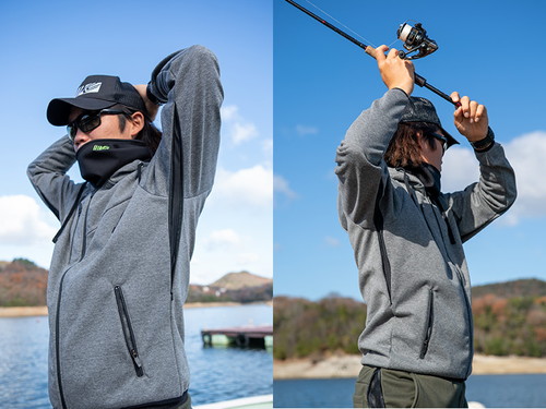 IK-880 3LAYER WIND PROTECT HEAT ZIP HOODIE (WIND BOUNCER)