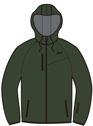 IK-880 3LAYER WIND PROTECT HEAT ZIP HOODIE (WIND BOUNCER)
