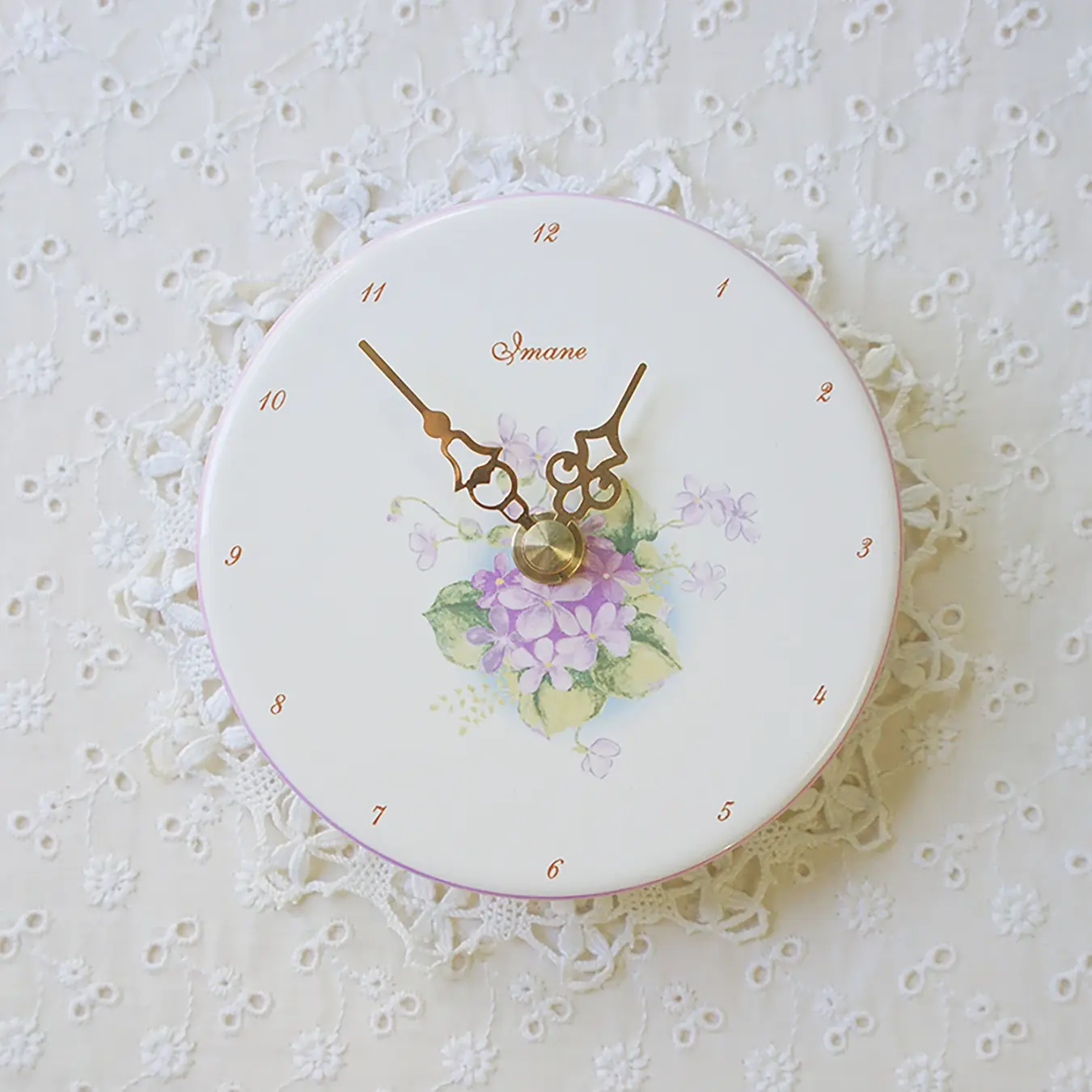スミレ　壁掛け時計S