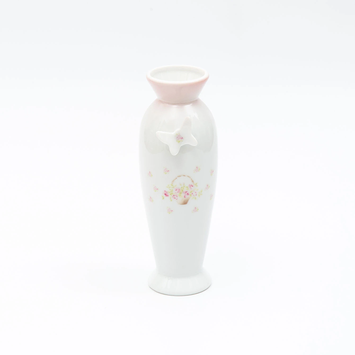 ローズバスケット　蝶付き花瓶