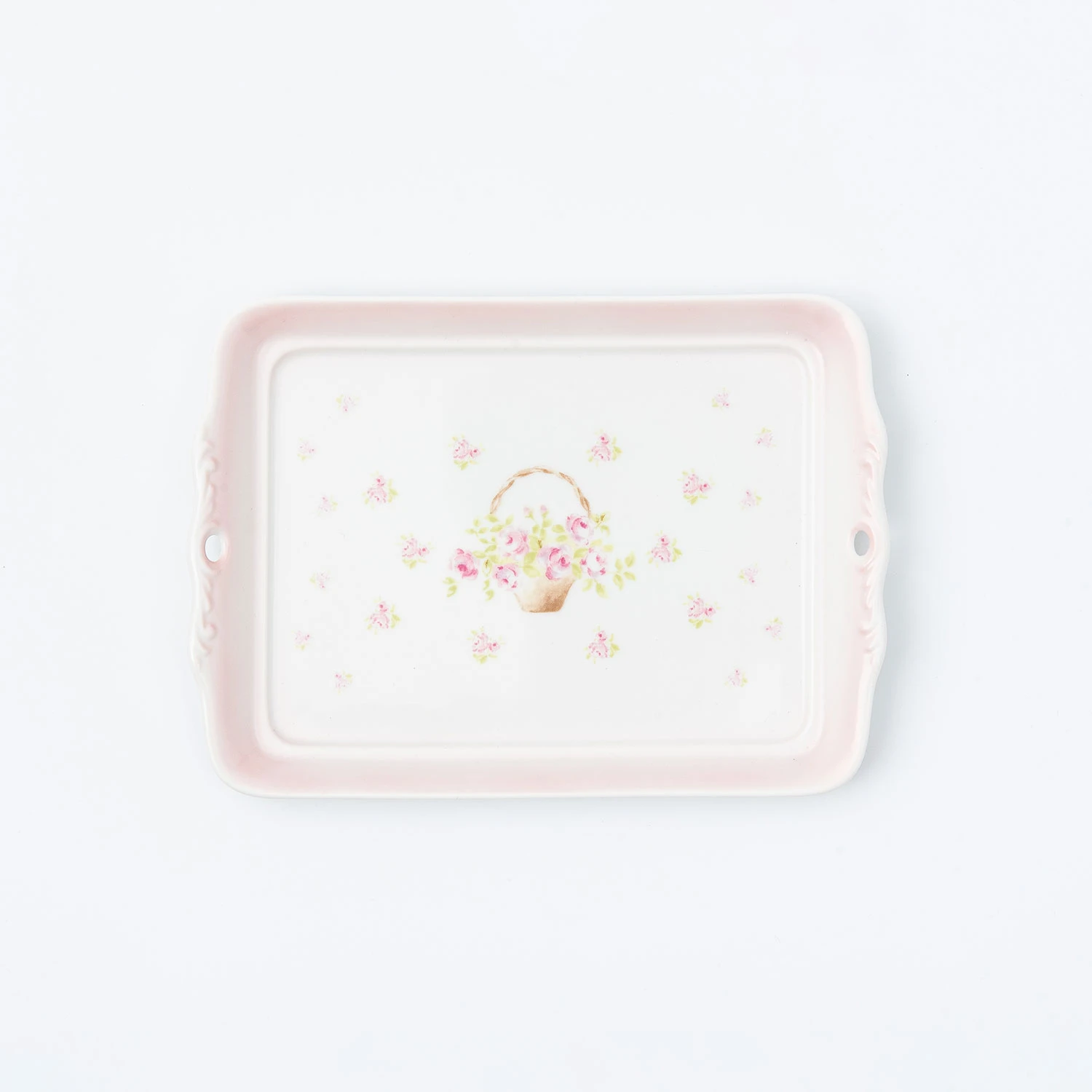 ローズバスケット　アンティークトレーM