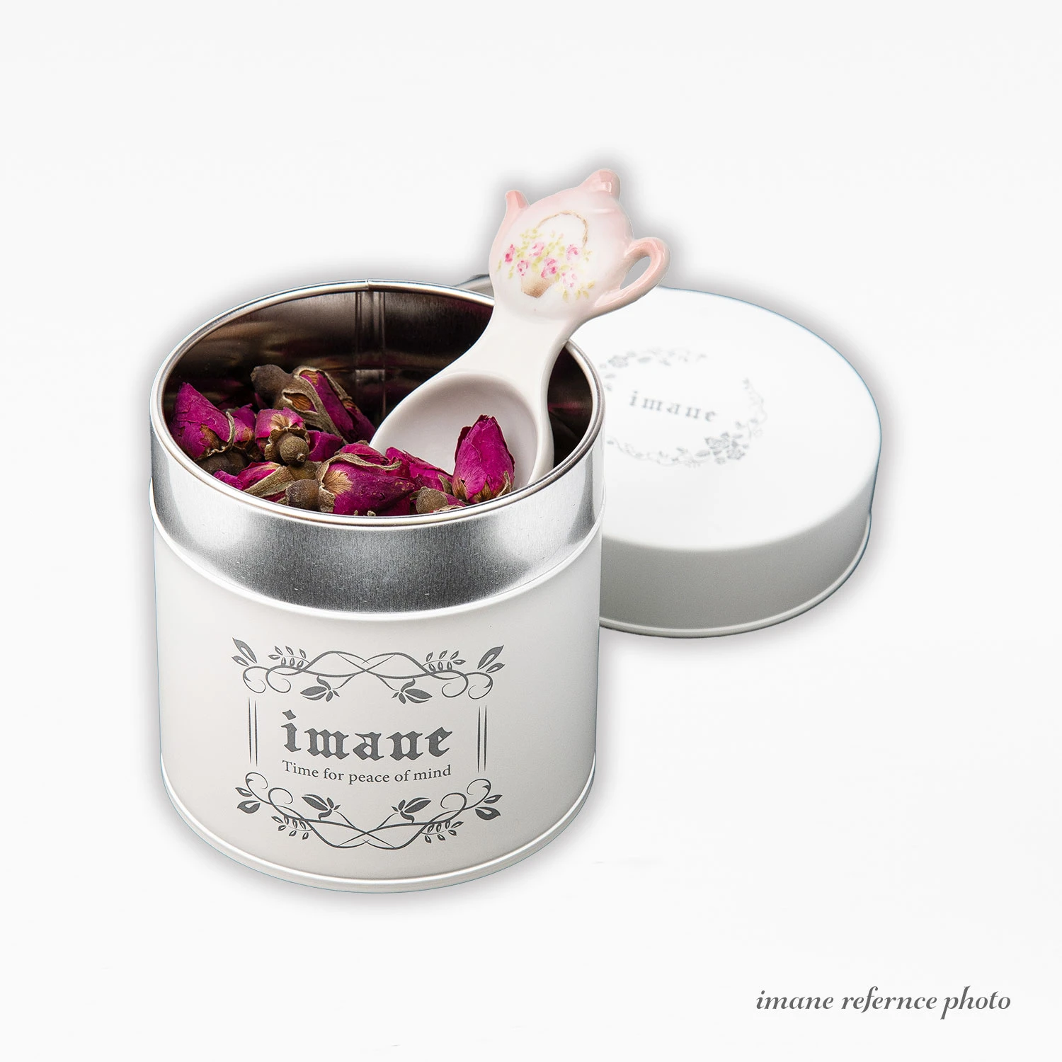 imane缶　アンティークマットホワイトS