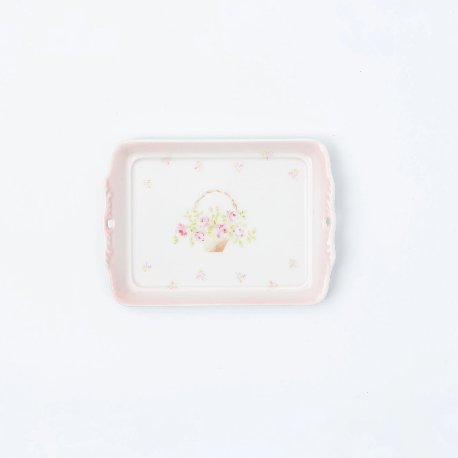 ローズバスケット　アンティークトレーS