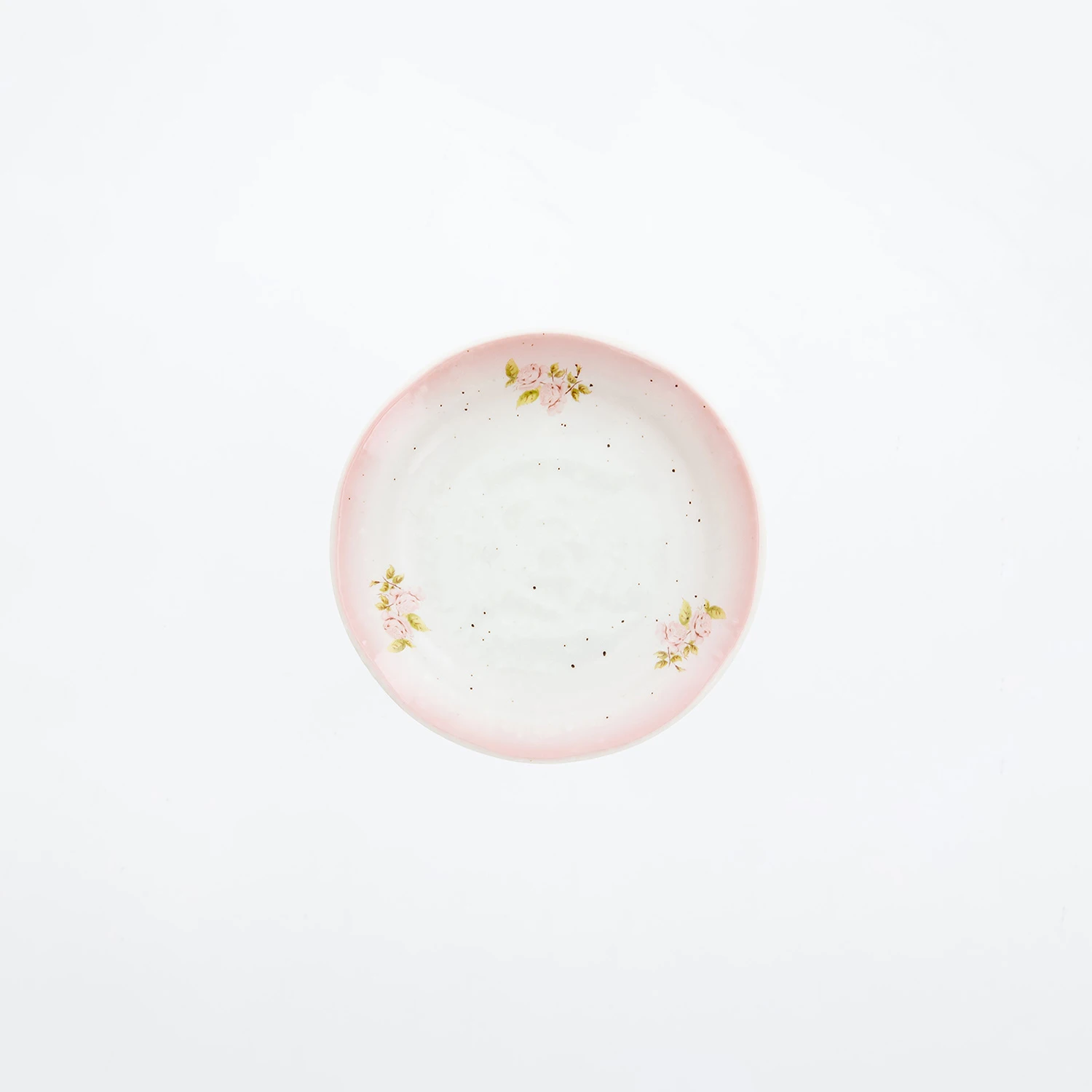 浪漫ダイアナローズ　雪粉引小皿
