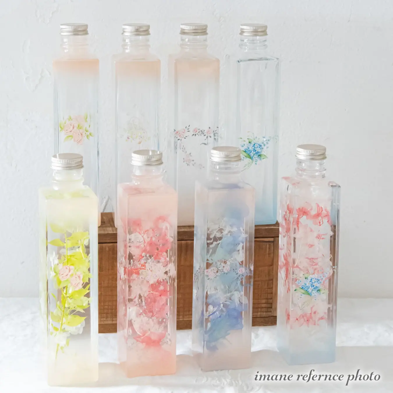 ローズバスケット スクエアガラスボトル326ml | ローズバスケット
