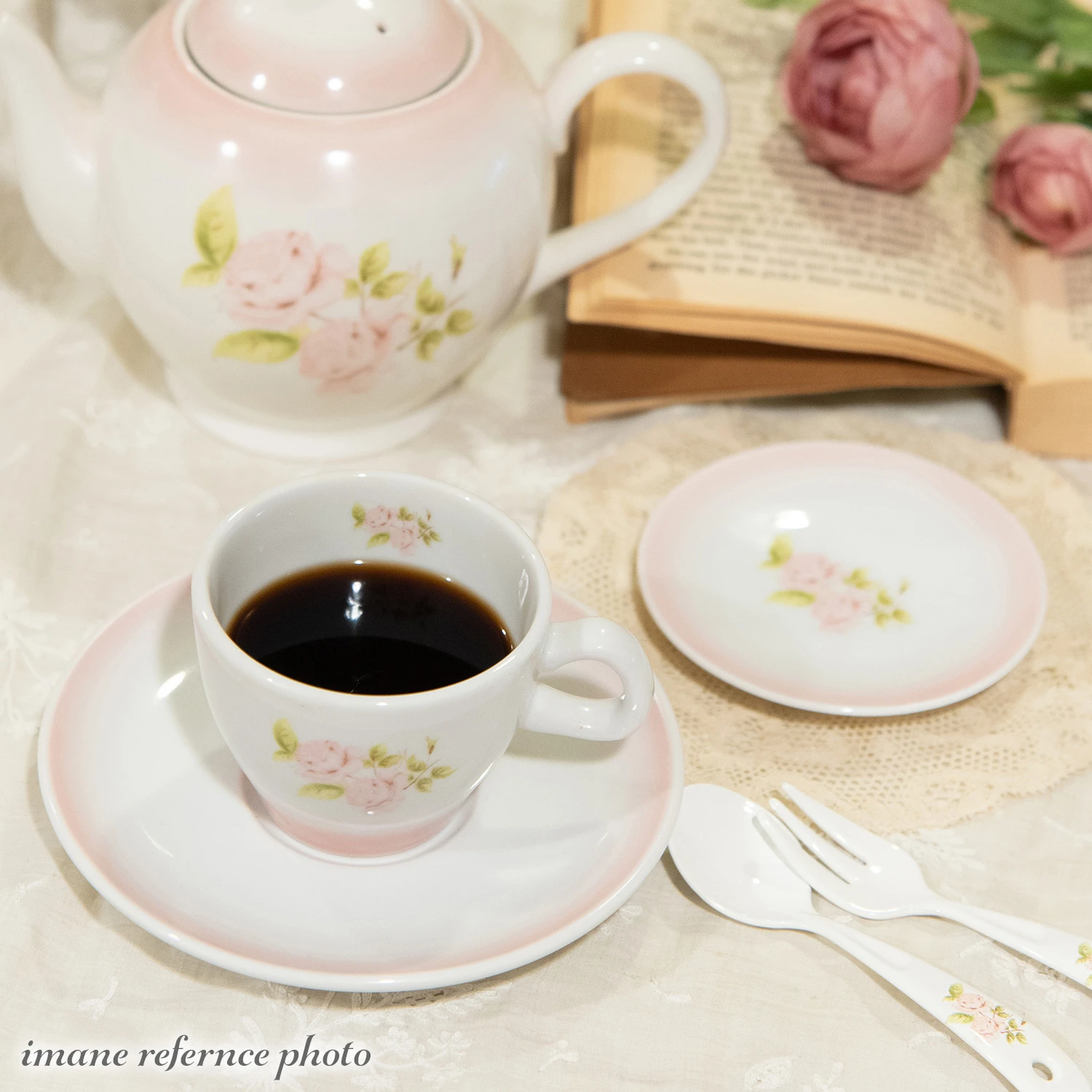 イマン　ダイアナローズ　プレート&カップセット2組 ダイアナローズ デミタスカップ | ダイアナローズ | imane online shop