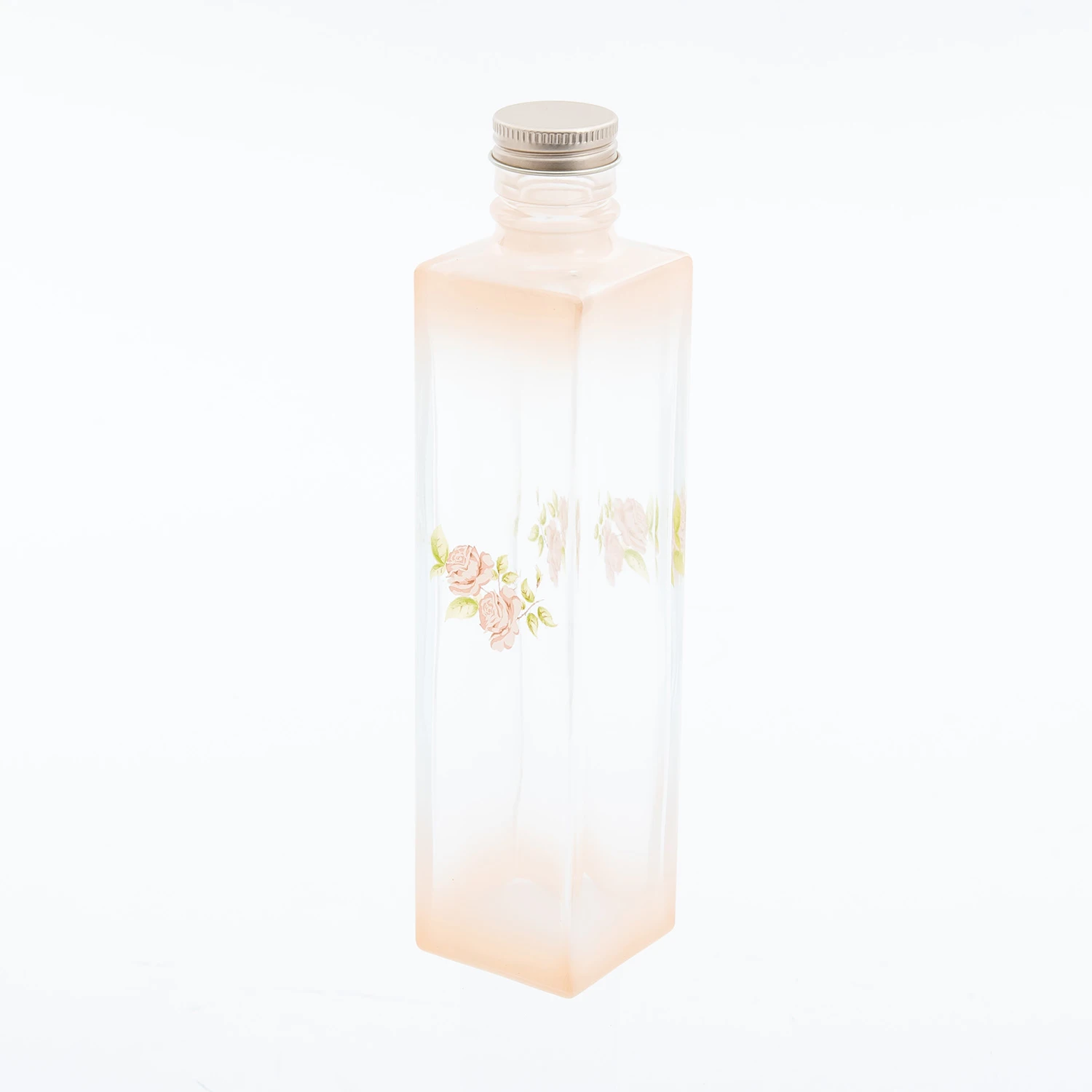 Stylebuilt ヴィンテージ ガラス ローズ柄 ボトル (#2601) ダイアナローズ スクエアガラスボトル326ml | ダイアナローズ | imane
